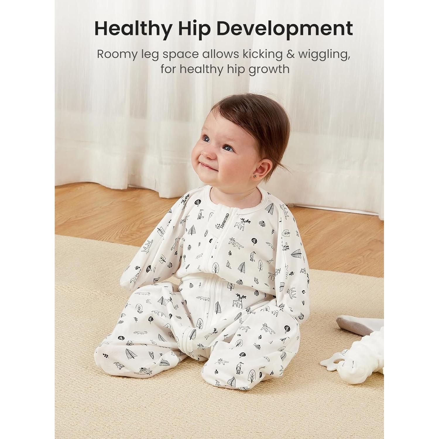 Saco de Sueño Swaddle GROWNSY Transicional 3-6 Meses Algodón