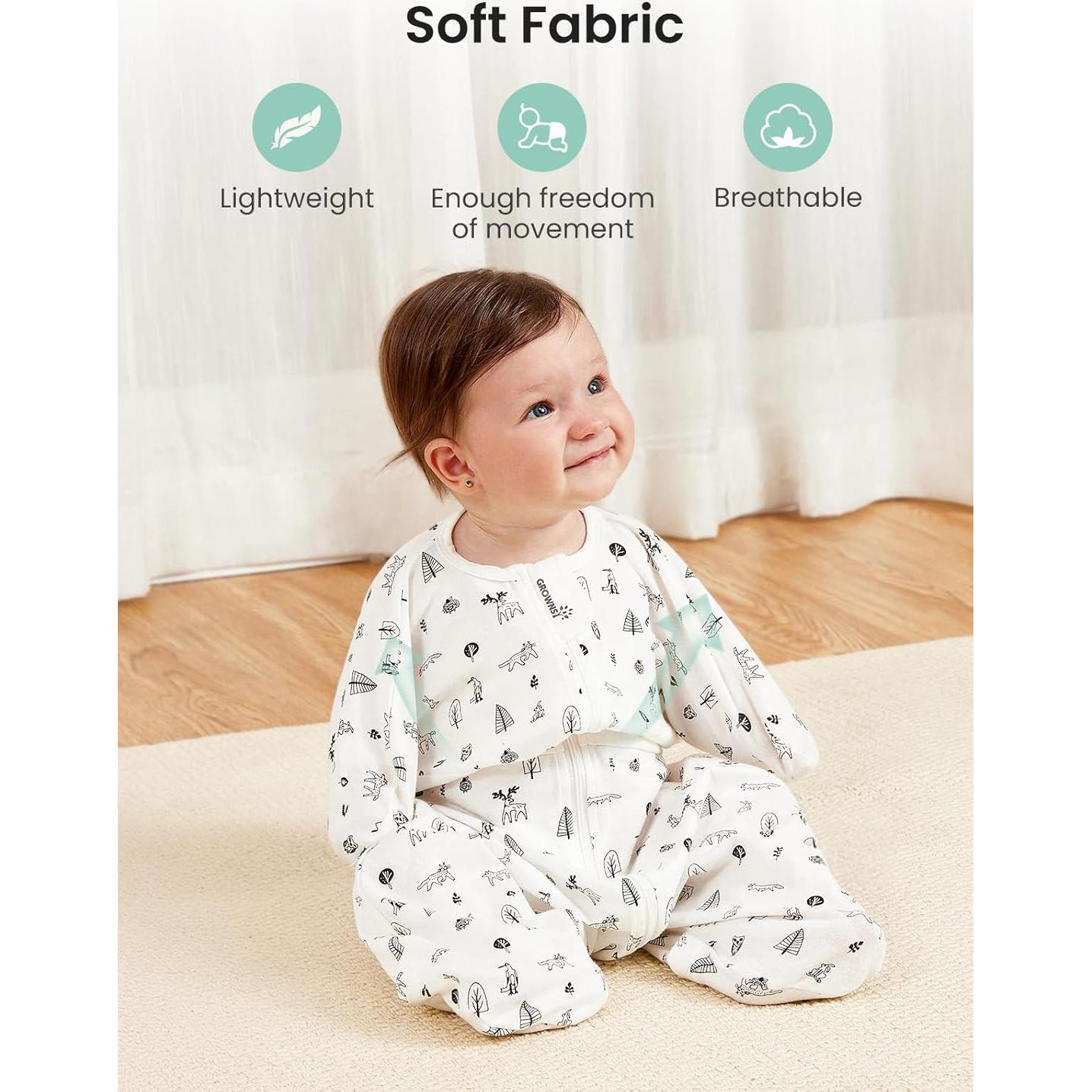 Saco de Sueño Swaddle GROWNSY Transicional 3-6 Meses Algodón