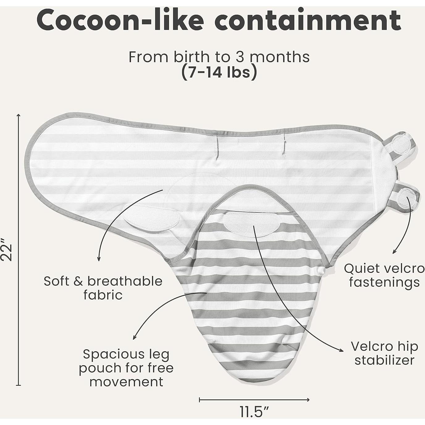Mantas para Recién Nacidos CuddleBug - 100% Algodón, 3 Piezas