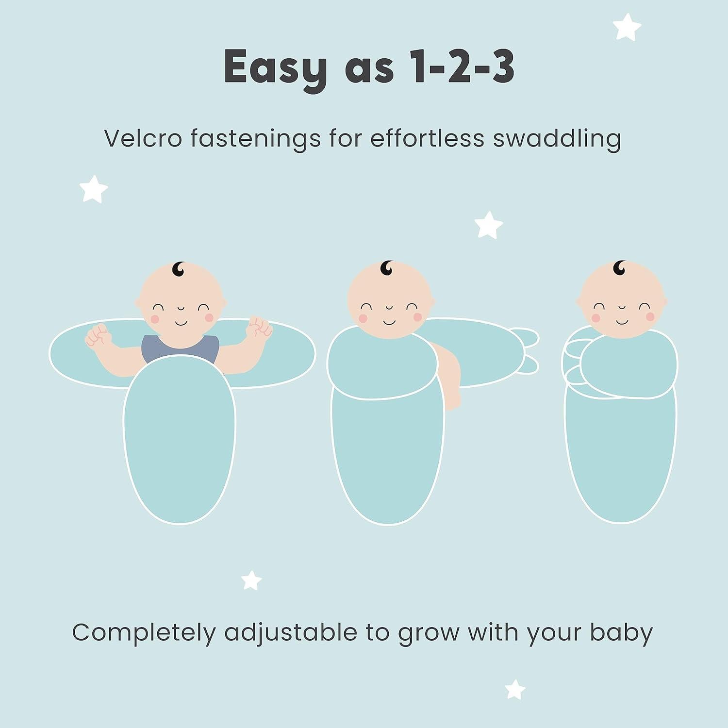 Mantas para Recién Nacidos CuddleBug - 100% Algodón, 3 Piezas