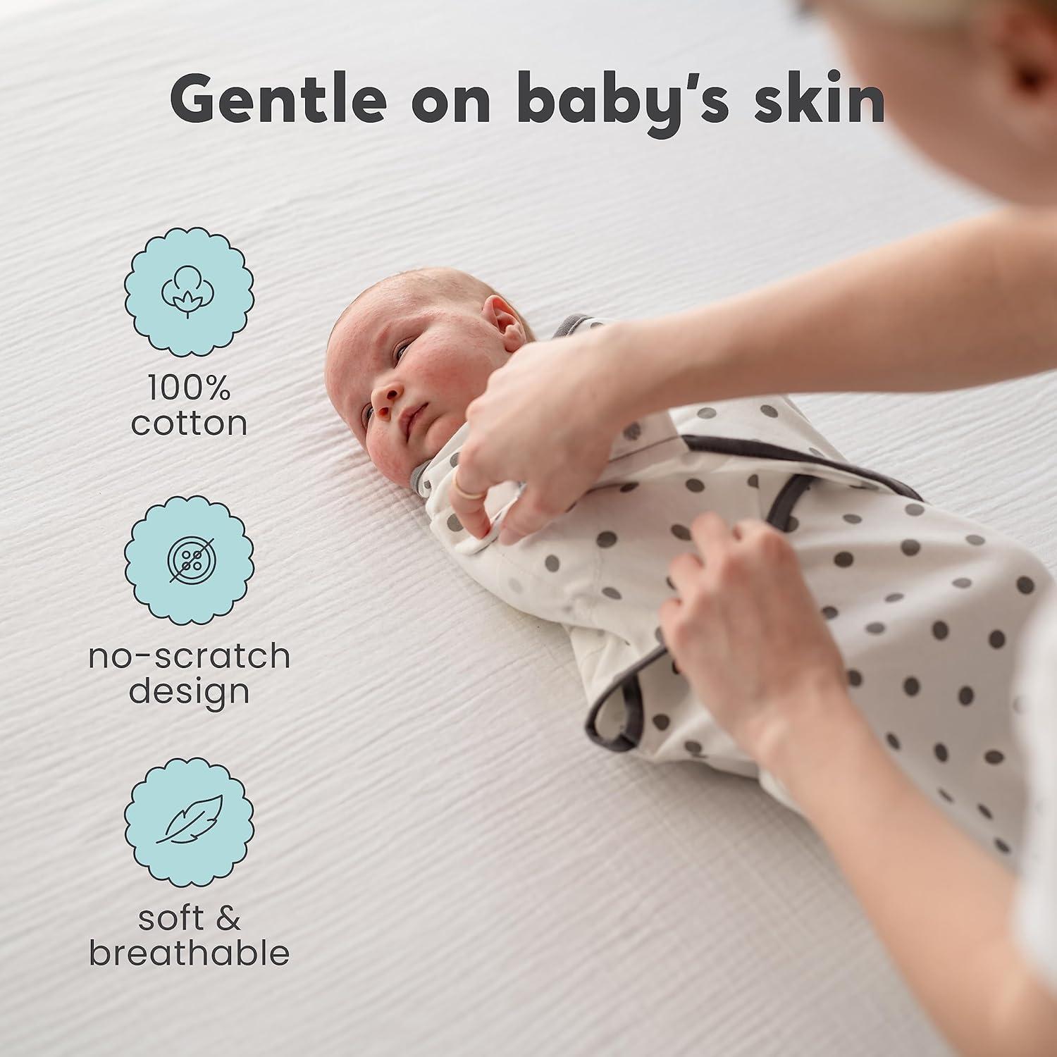 Mantas para Recién Nacidos CuddleBug - 100% Algodón, 3 Piezas