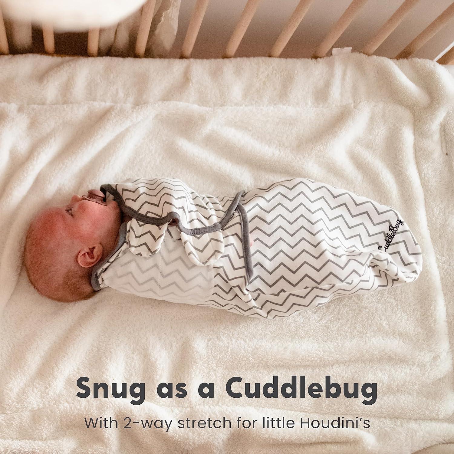Mantas para Recién Nacidos CuddleBug - 100% Algodón, 3 Piezas