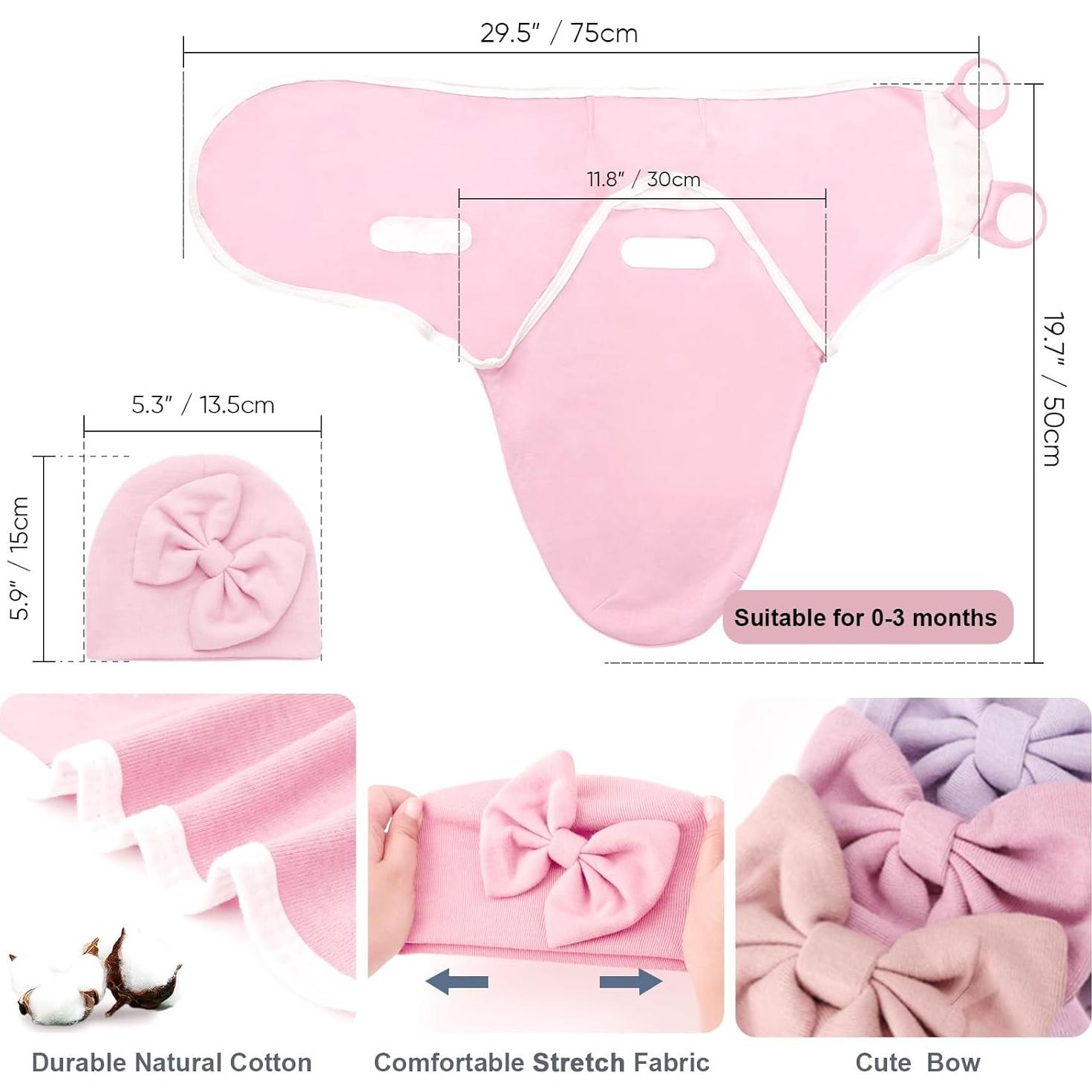 Sacos de Sueño BQUBO para Bebés 0-3 Meses 3 Piezas