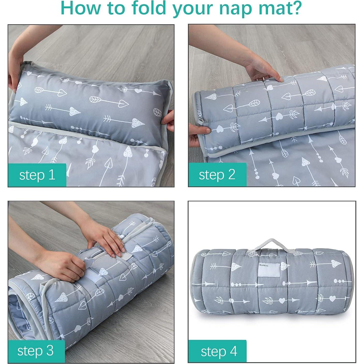 Colchoneta para Siesta Niños Flechas Grises 127x53 cm