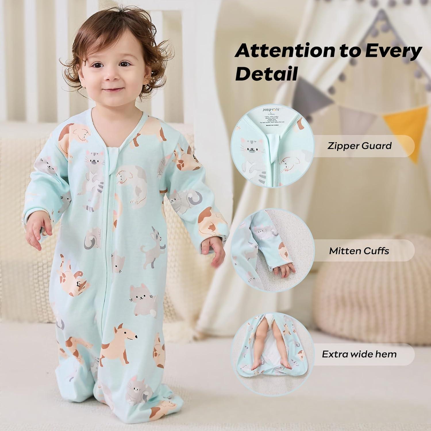 Saco de Sueño JELLYMONI Bebés 6-12 Meses 100% Algodón 2 Piezas