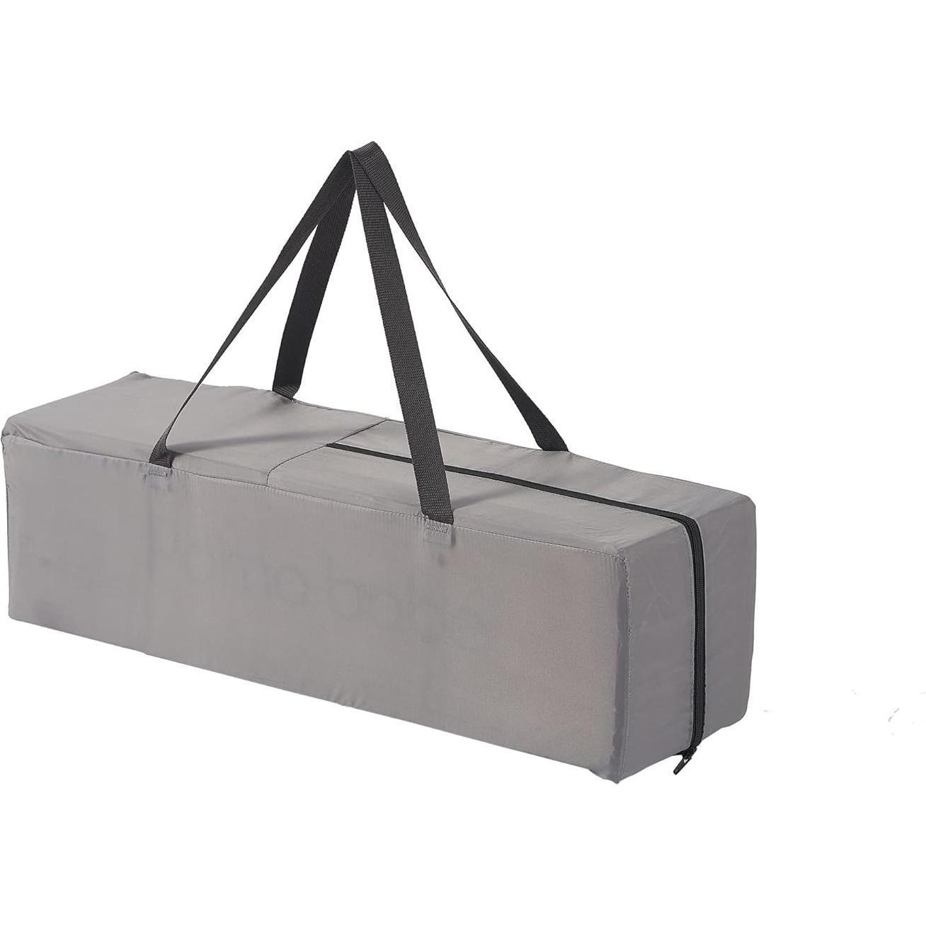 Cuna portátil Pamo Babe gris con colchón y bolsa de transporte