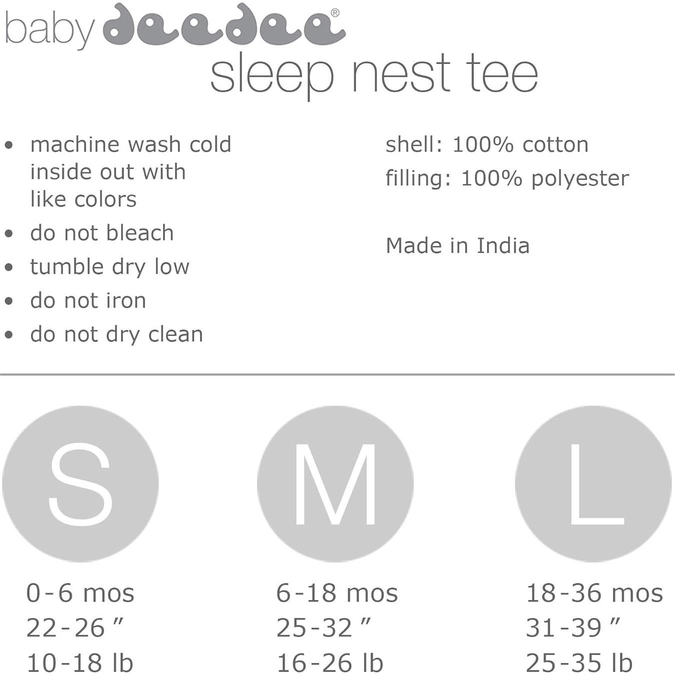 Saco de Sueño Baby Deedee Mediano 6-18 Meses Búhos Tímidos