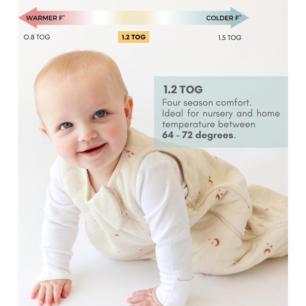 Saco de Sueño Tealbee 6-24 Meses Lunas y Estrellas 1.2 TOG