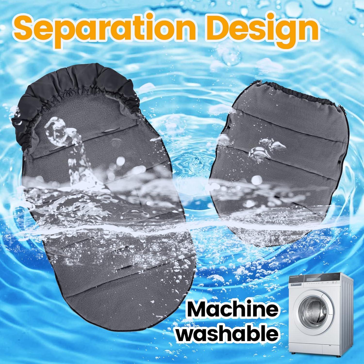 Saco de pies para cochecito Orzbow negro 90x48 cm invierno