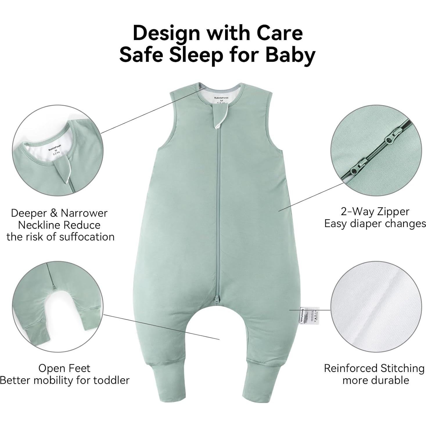 Saco de Dormir BubblePanda para Bebés 6-12 Meses 0.5 Tog