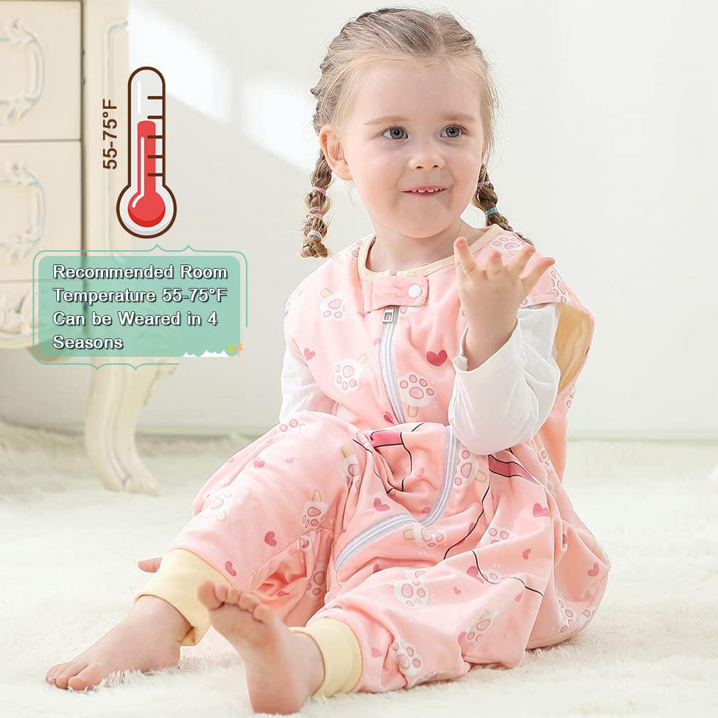 MICHLEY Saco de Dormir para Bebés Unisex 1-3 Años Gato