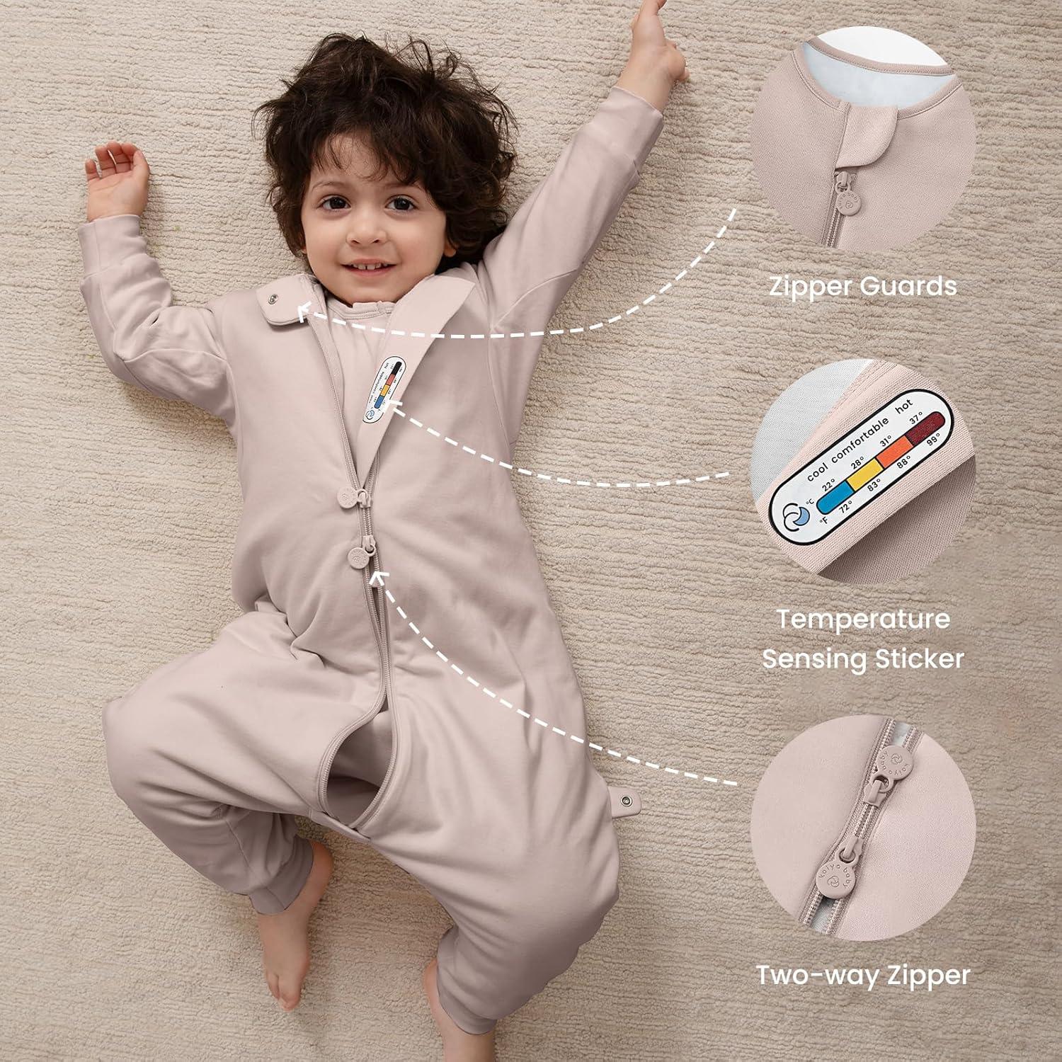 Saco de dormir unisex Kaiya 3T-4T algodón orgánico rosa