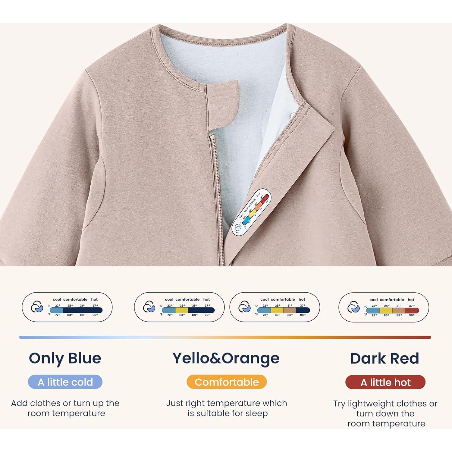 Saco de dormir unisex Kaiya 3T-4T algodón orgánico rosa