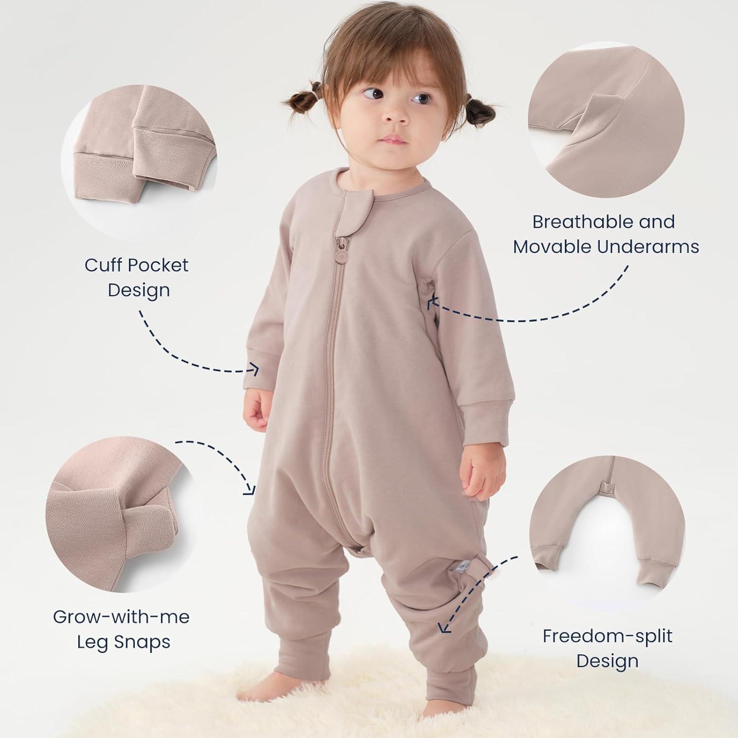 Saco de dormir unisex Kaiya 3T-4T algodón orgánico rosa