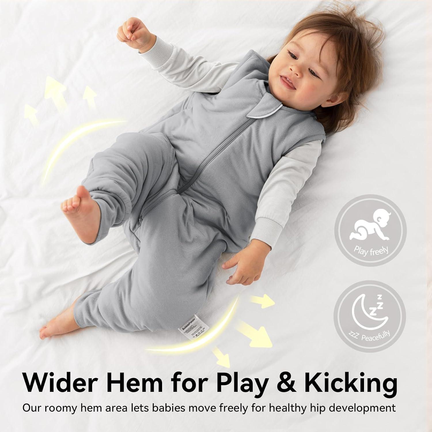 Saco de dormir de bambú EasyFi 0-24 meses 0.5 Tog - Azul y Gris