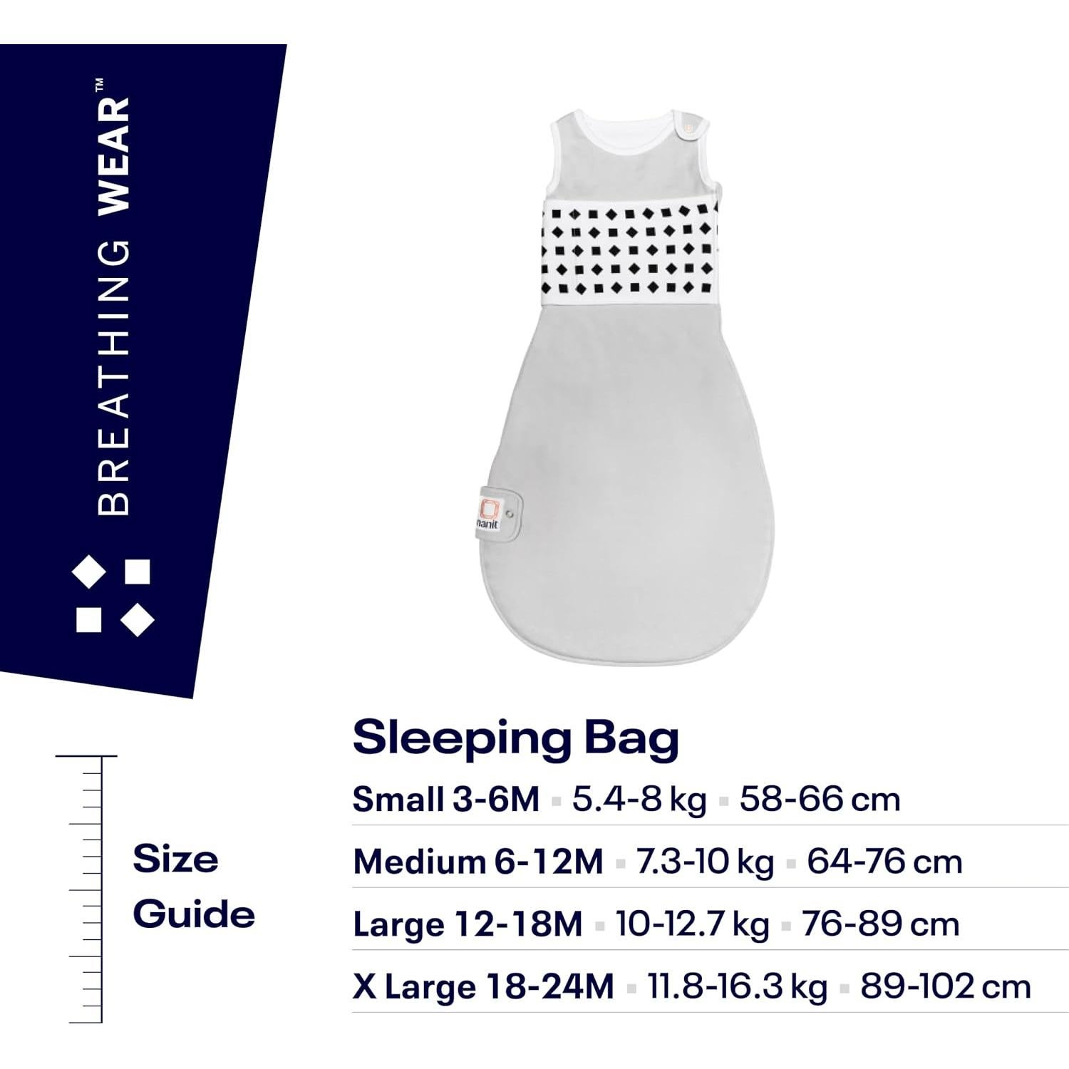 Saco de dormir Nanit 100% algodón extragrande 18-24 meses gris