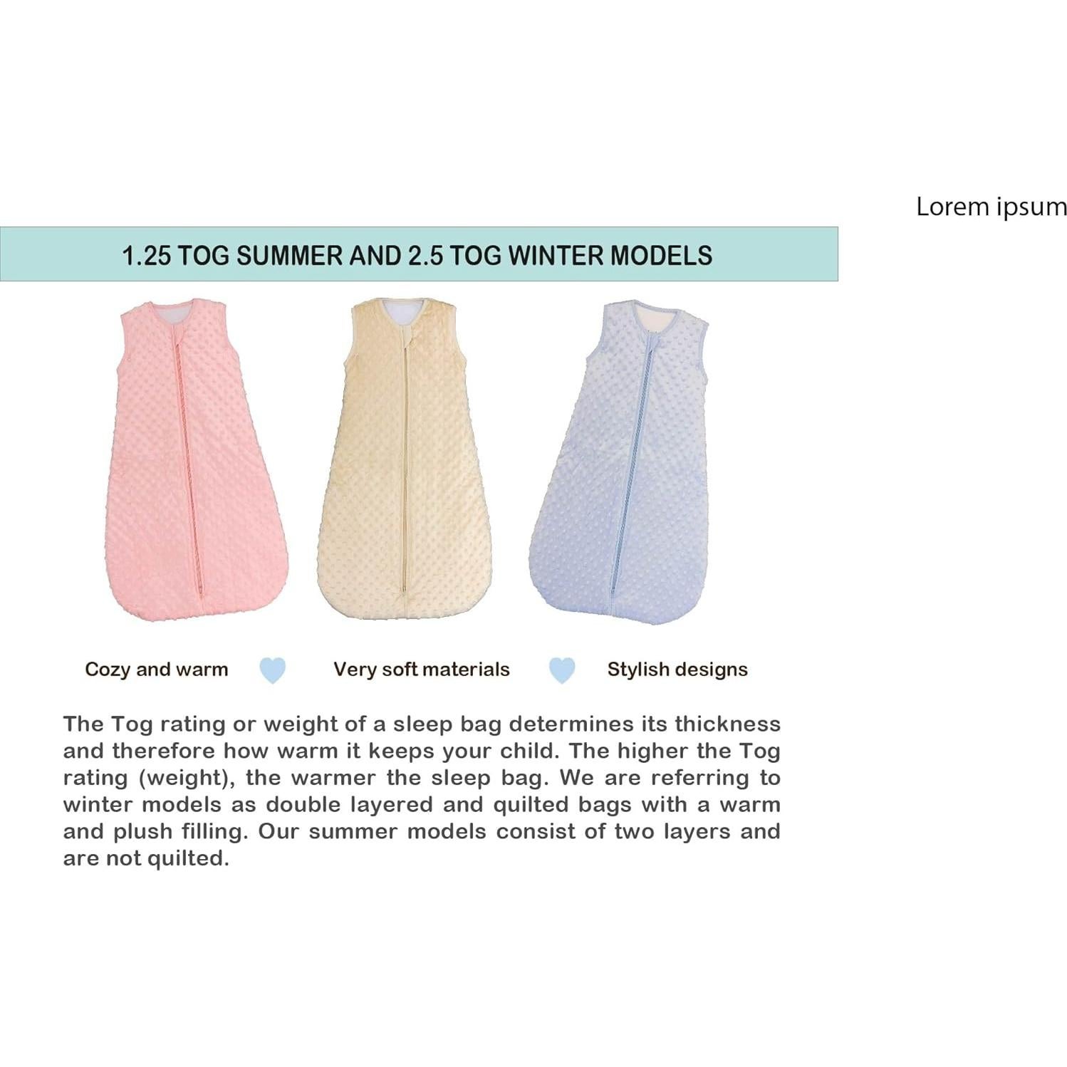 Saco de Dormir para Bebés BABYINABAG Verano 1.25 Tog Grande