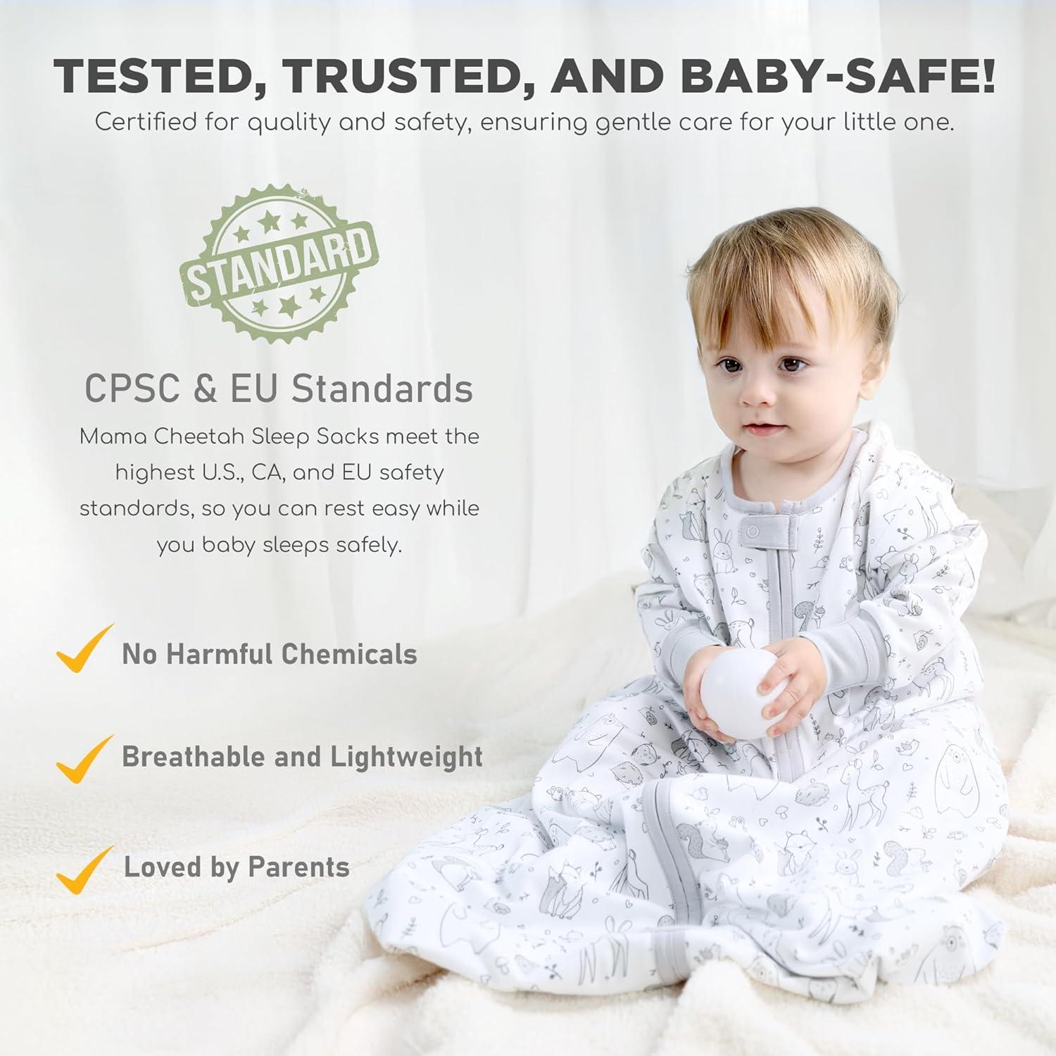 Saco de Sueño Mama Cheetah 0.5 TOG Algodón Orgánico 12-18 Meses