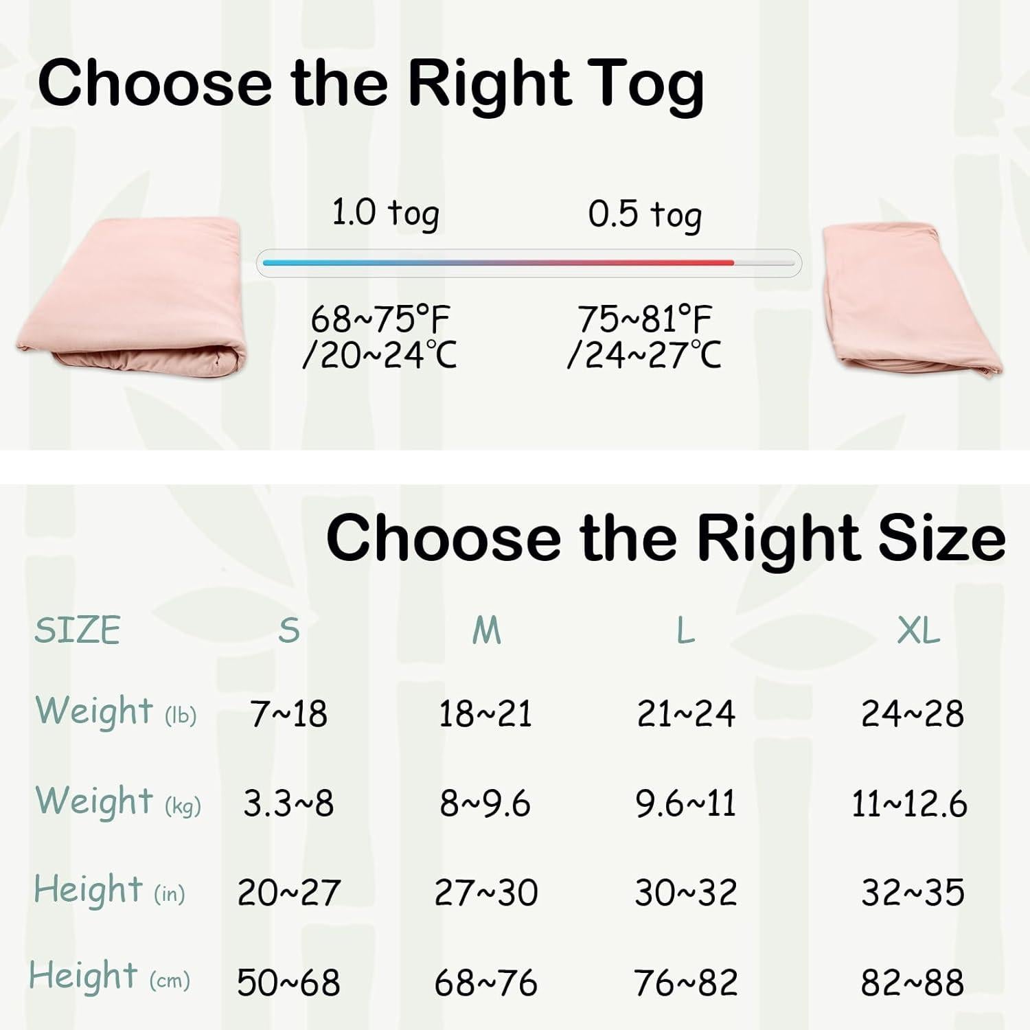 Saco de dormir Supersoft Bambú 1.0 Tog Unisex 6-12 meses Rosa