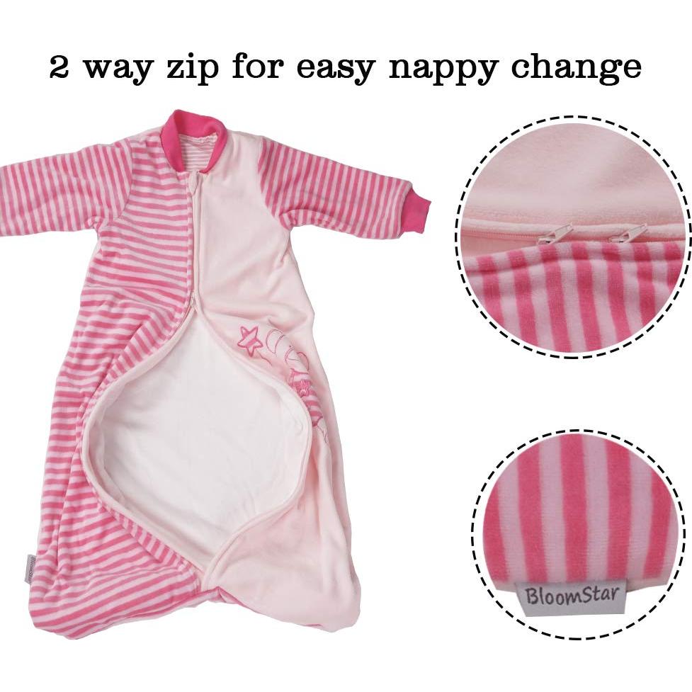 Saco de Sueño para Niños Pequeños BloomSTAR XL Rosa Algodón