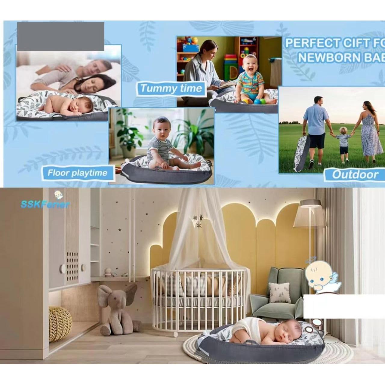 Funda Lounger para Bebé 0-24 Meses Algodón Orgánico Ajustable