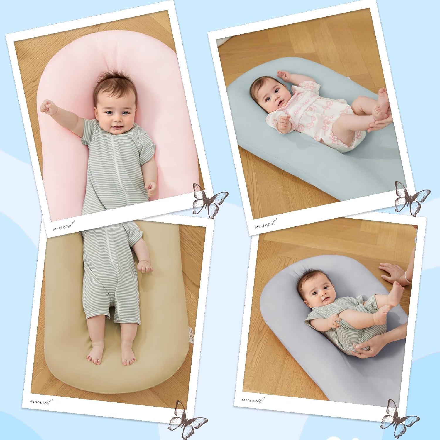 Lounger para Bebés Lucakuins Rosa Algodón Orgánico 0-24 Meses