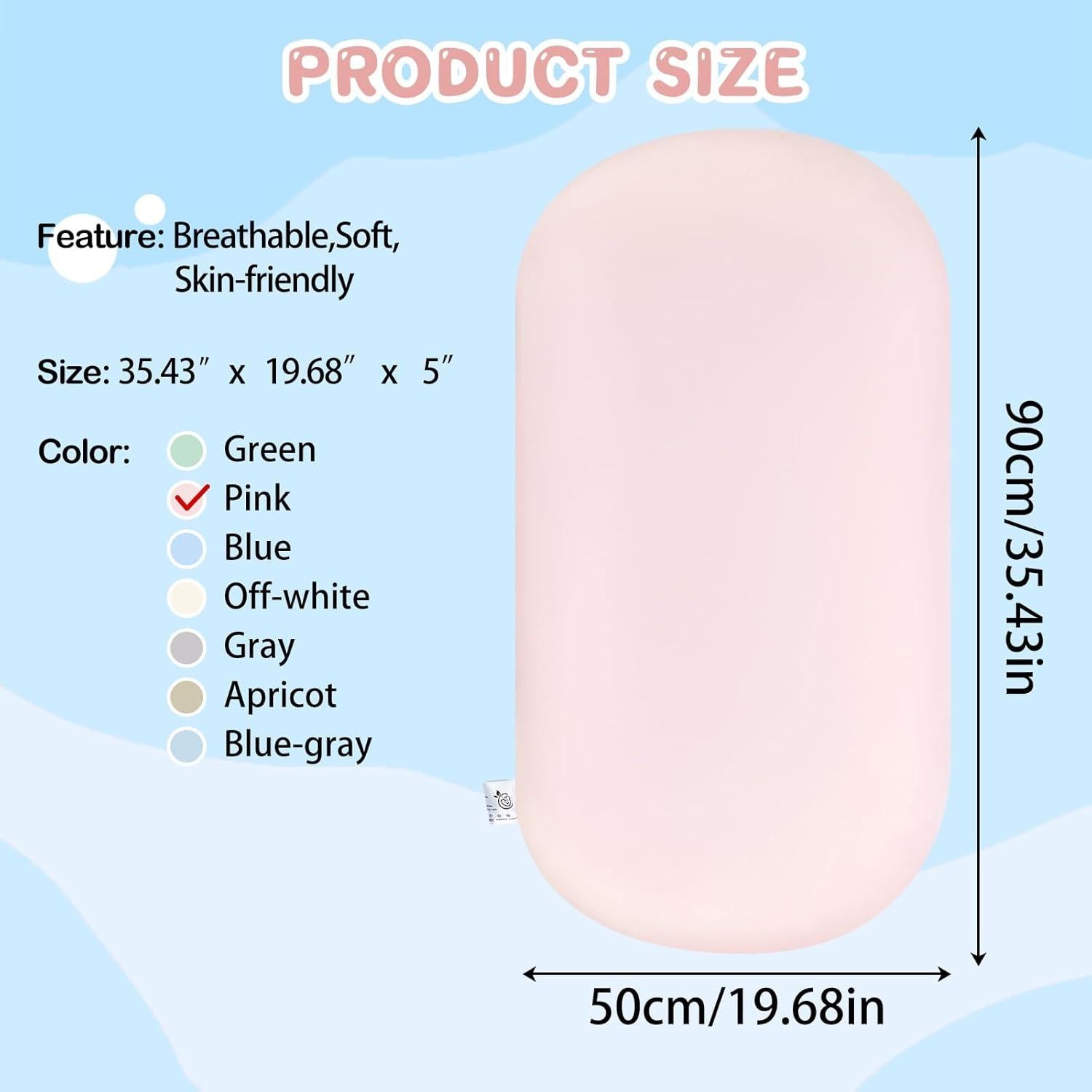 Lounger para Bebés Lucakuins Rosa Algodón Orgánico 0-24 Meses