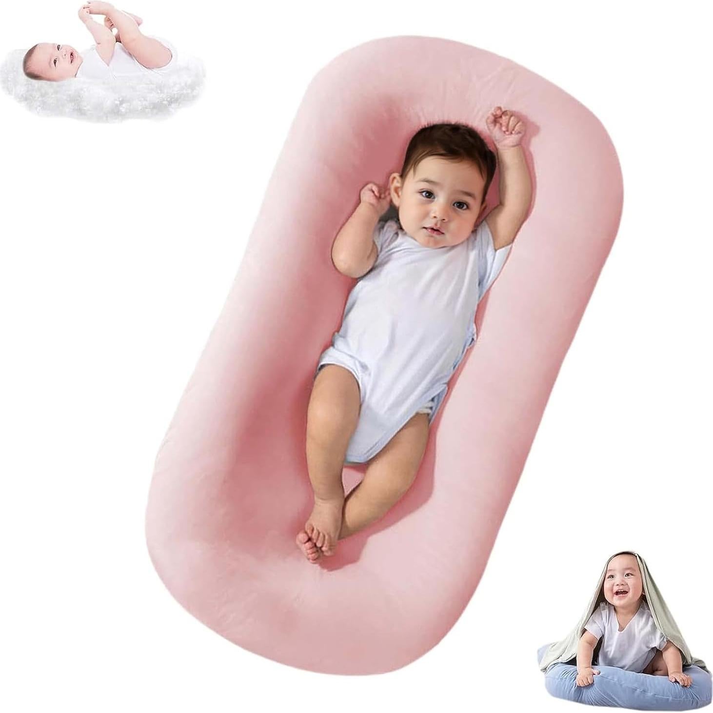 Lounger para Bebés Lucakuins Rosa Algodón Orgánico 0-24 Meses