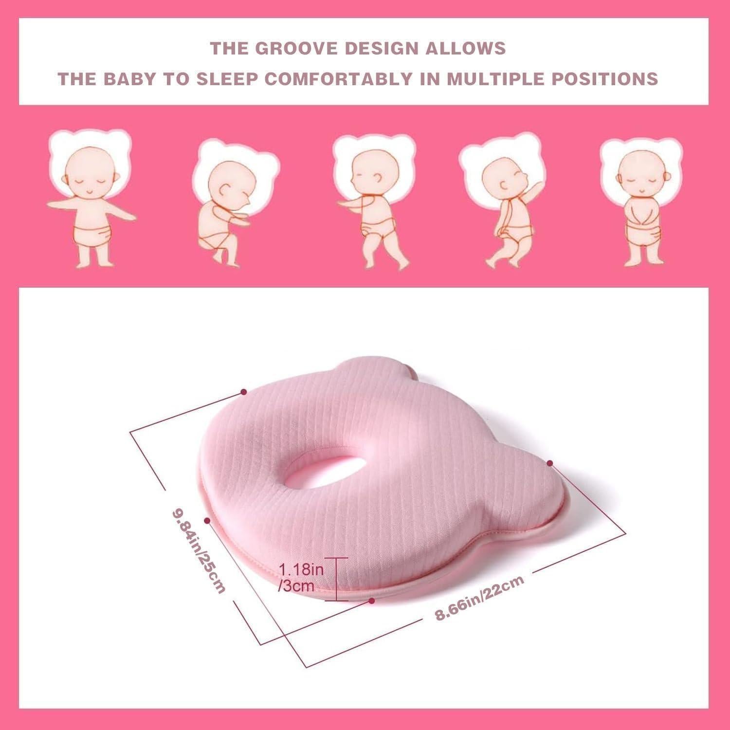 Almohada de Espuma de Memoria Yevclihds para Bebés Azul