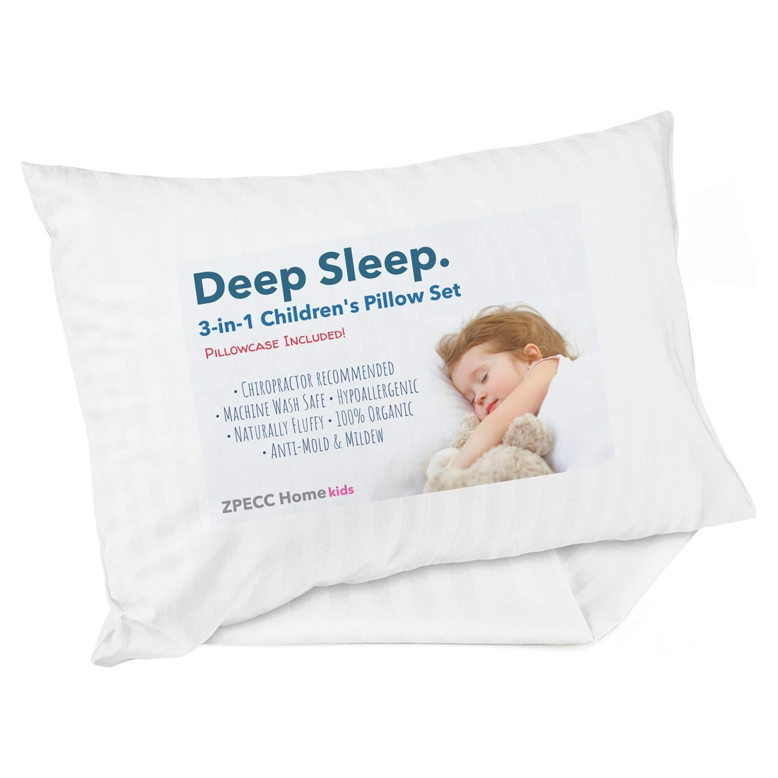 Almohada para Niños ZPECC 33x46 cm Algodón Orgánico Hipoalergénico