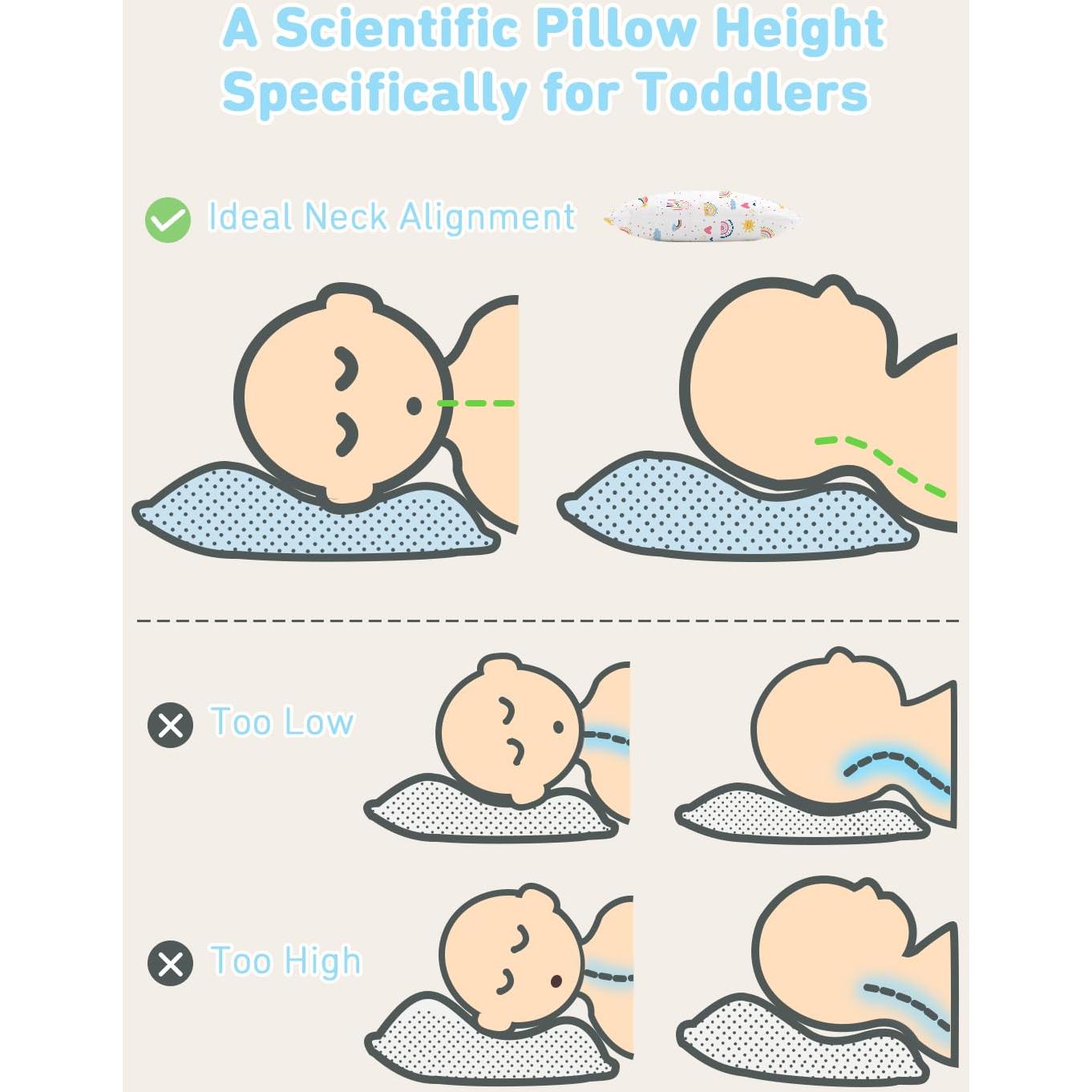 Almohada para Niños Babebay 33x46 cm Algodón Hipoalergénica