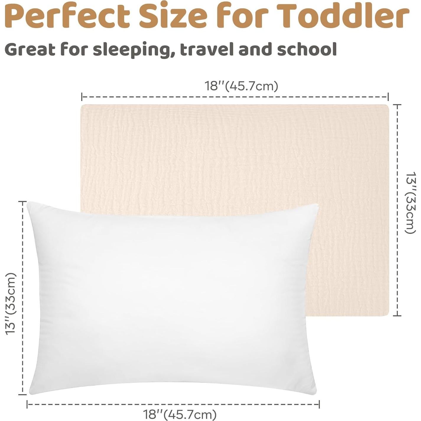 Almohada Infantil Pro Goleem 33x46 cm Algodón Muselina Beige