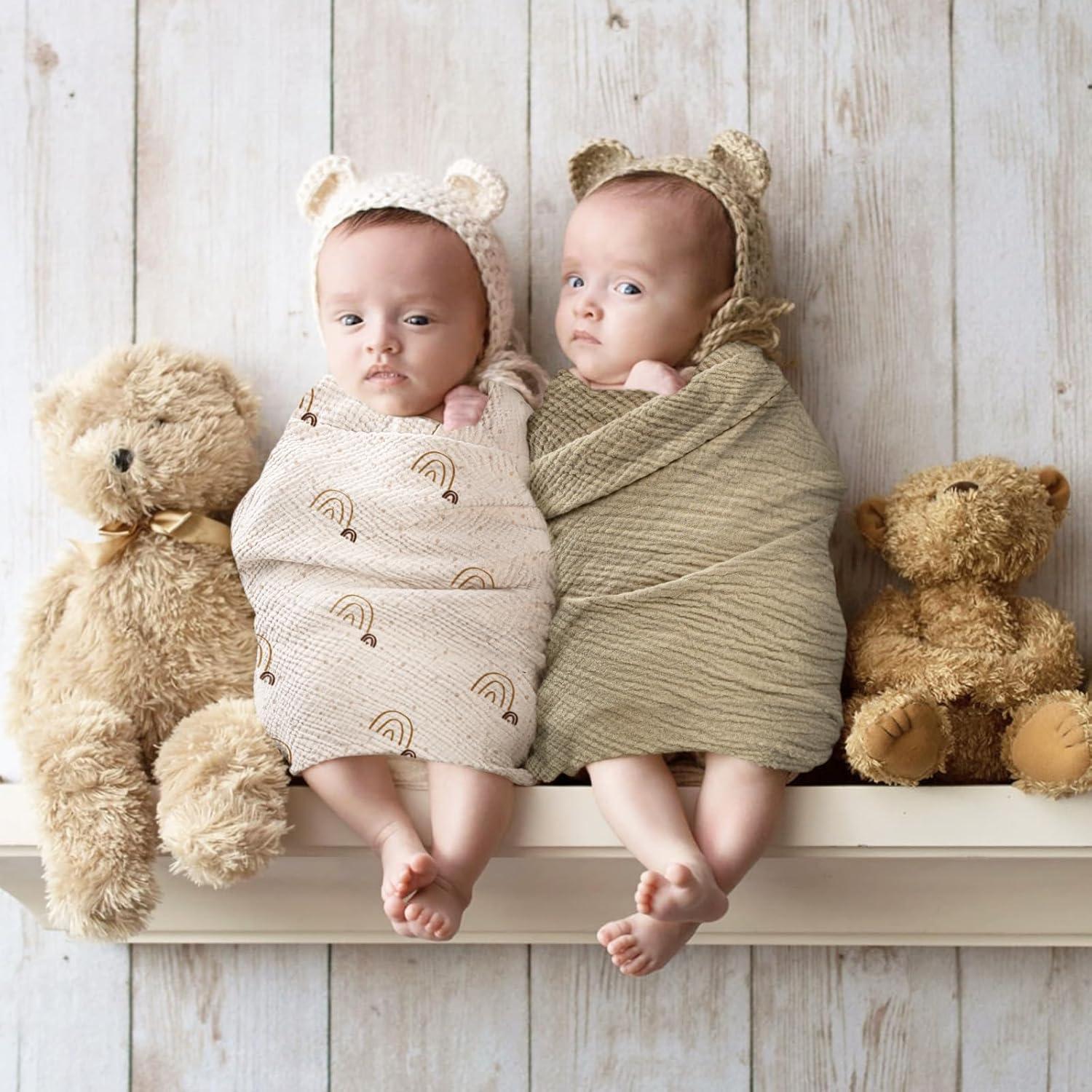 Mantas de Muselina lulumoon para Bebés 3 Paquetes 101.6cm