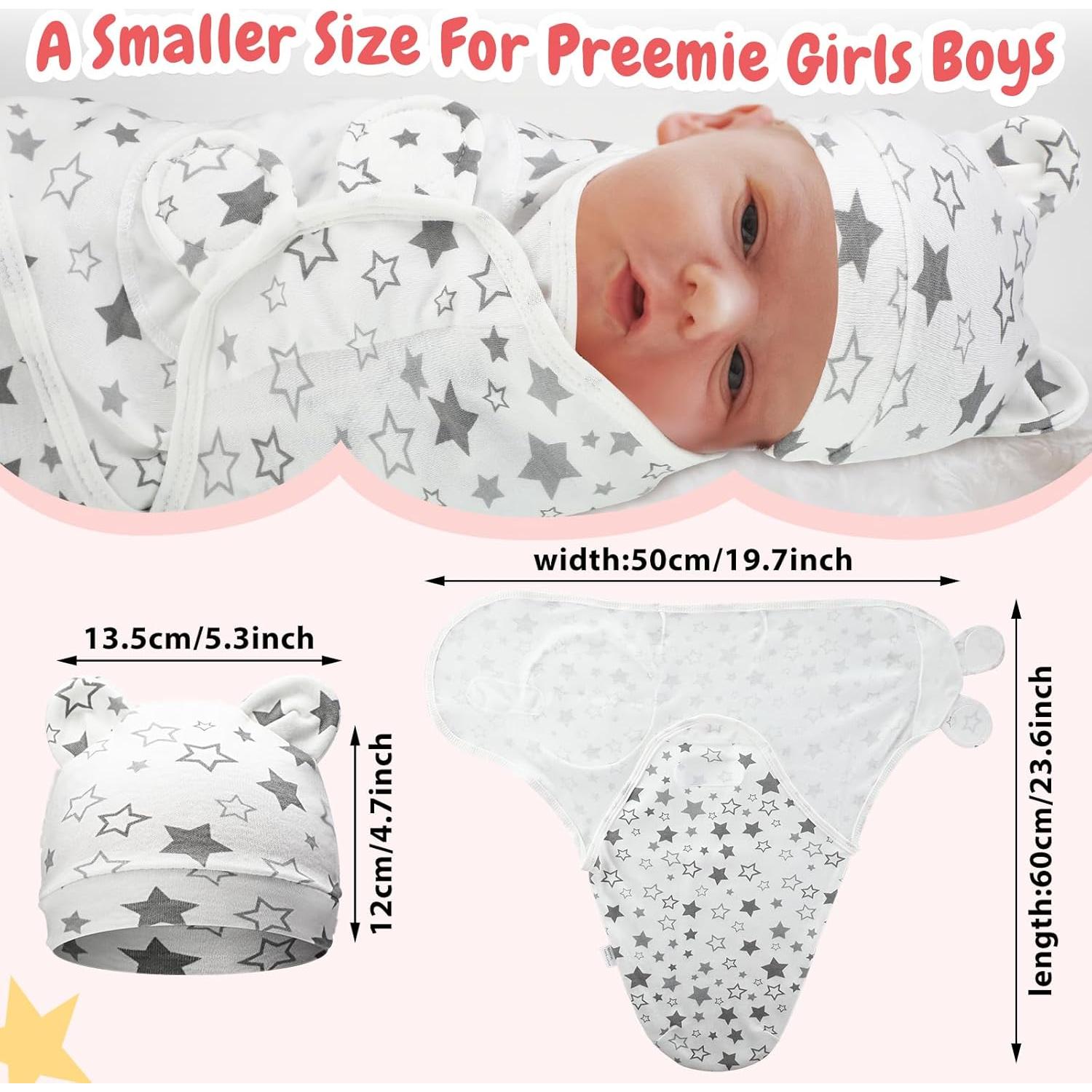 Manta Envueltos para Prematuros Buryeah con Sombrero 1.4-3.2 Kg