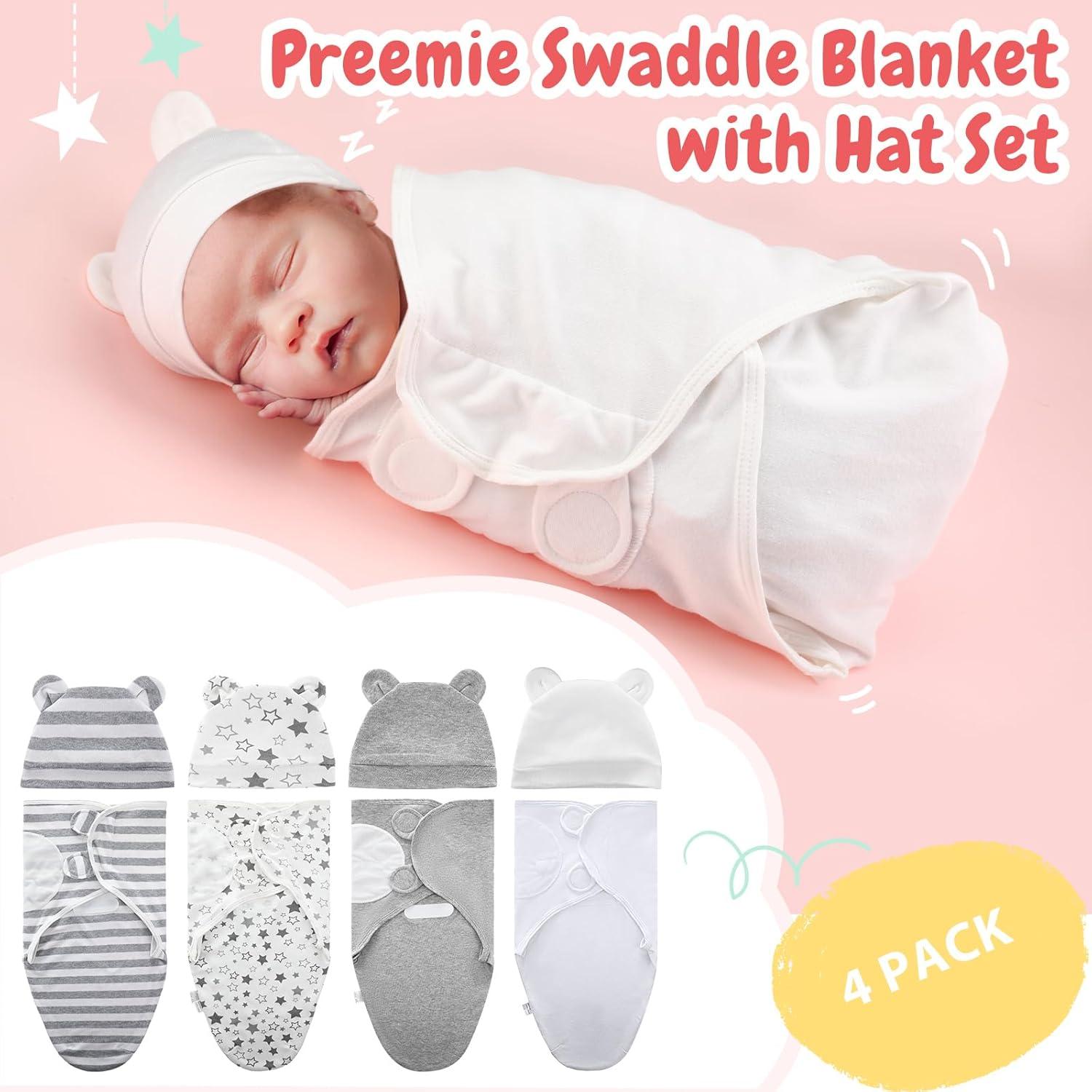 Manta Envueltos para Prematuros Buryeah con Sombrero 1.4-3.2 Kg