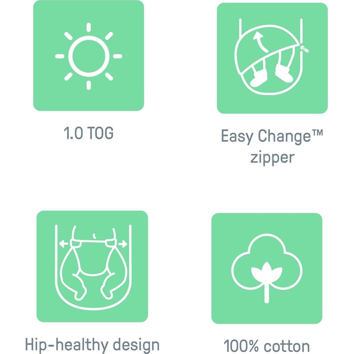 SwaddleMe Swaddle Fácil de Cambiar 0-3 Meses Algodón 3 Piezas