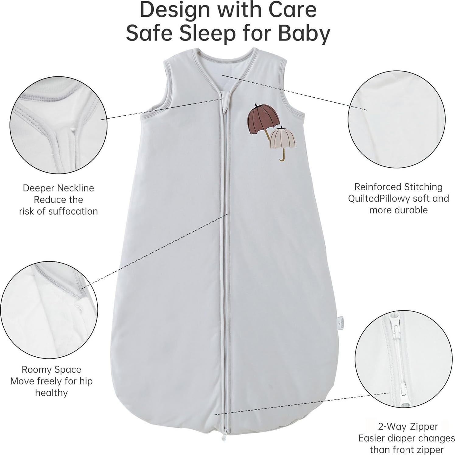 Saco de Sueño para Bebés YOHKOH 0-6 Meses 1.5 TOG Algodón