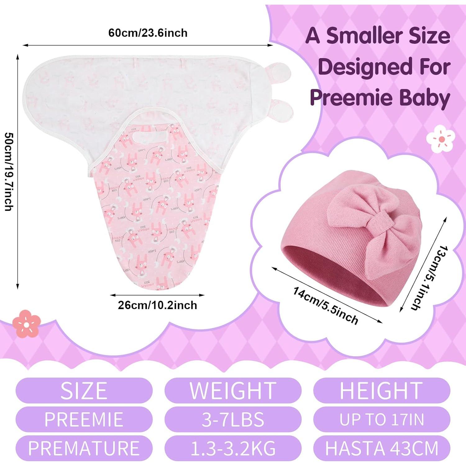 Paquete de 5 mantas de arrullo Fanfanwin para prematuros 50x60cm