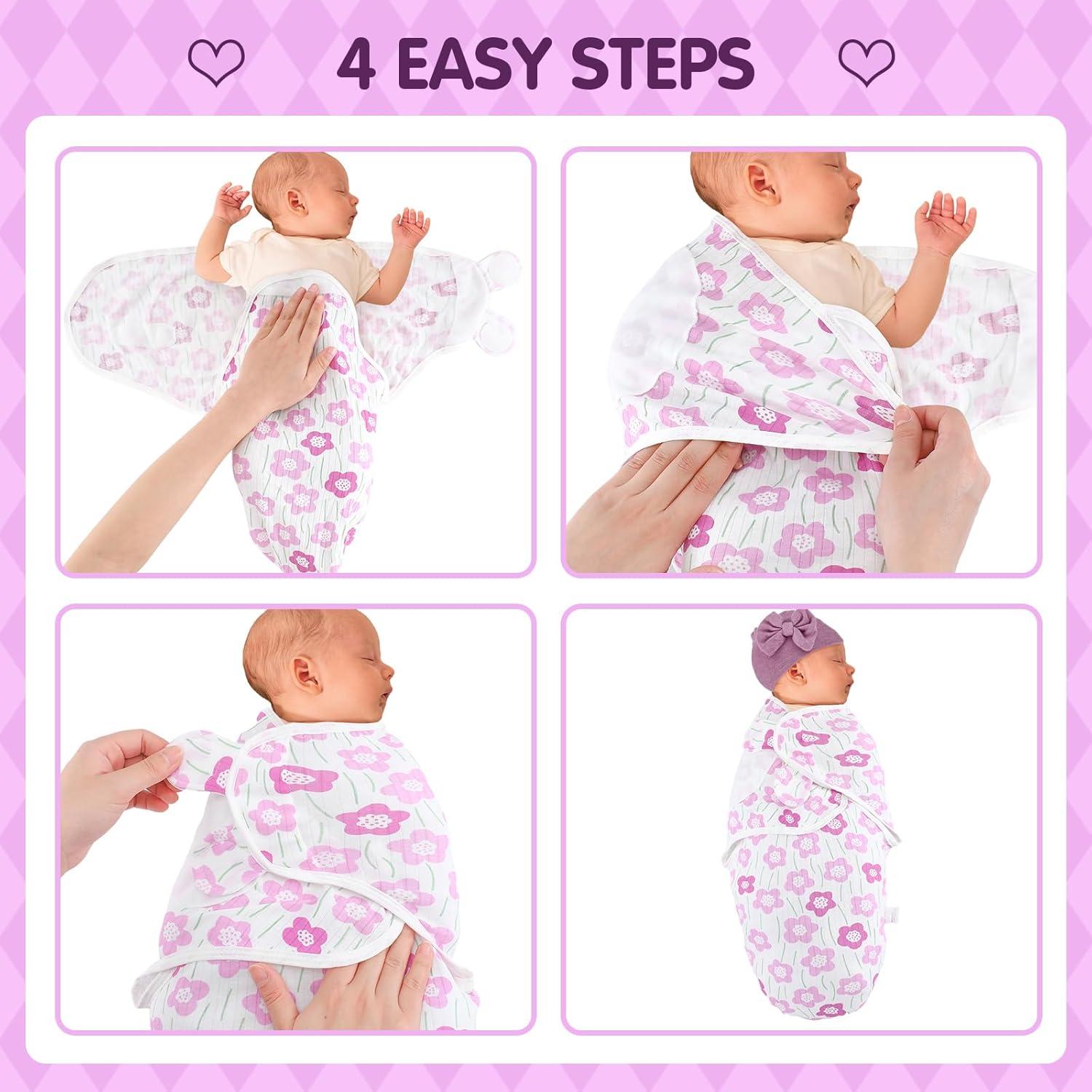 Paquete de 5 mantas de arrullo Fanfanwin para prematuros 50x60cm