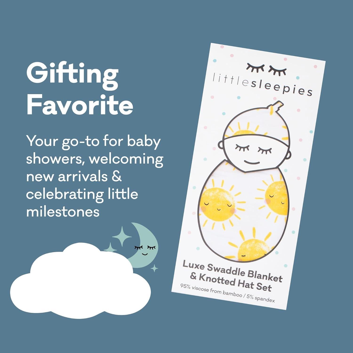 Conjunto de Envueltos y Sombrero Little Sleepies - Viscosa de Bambú