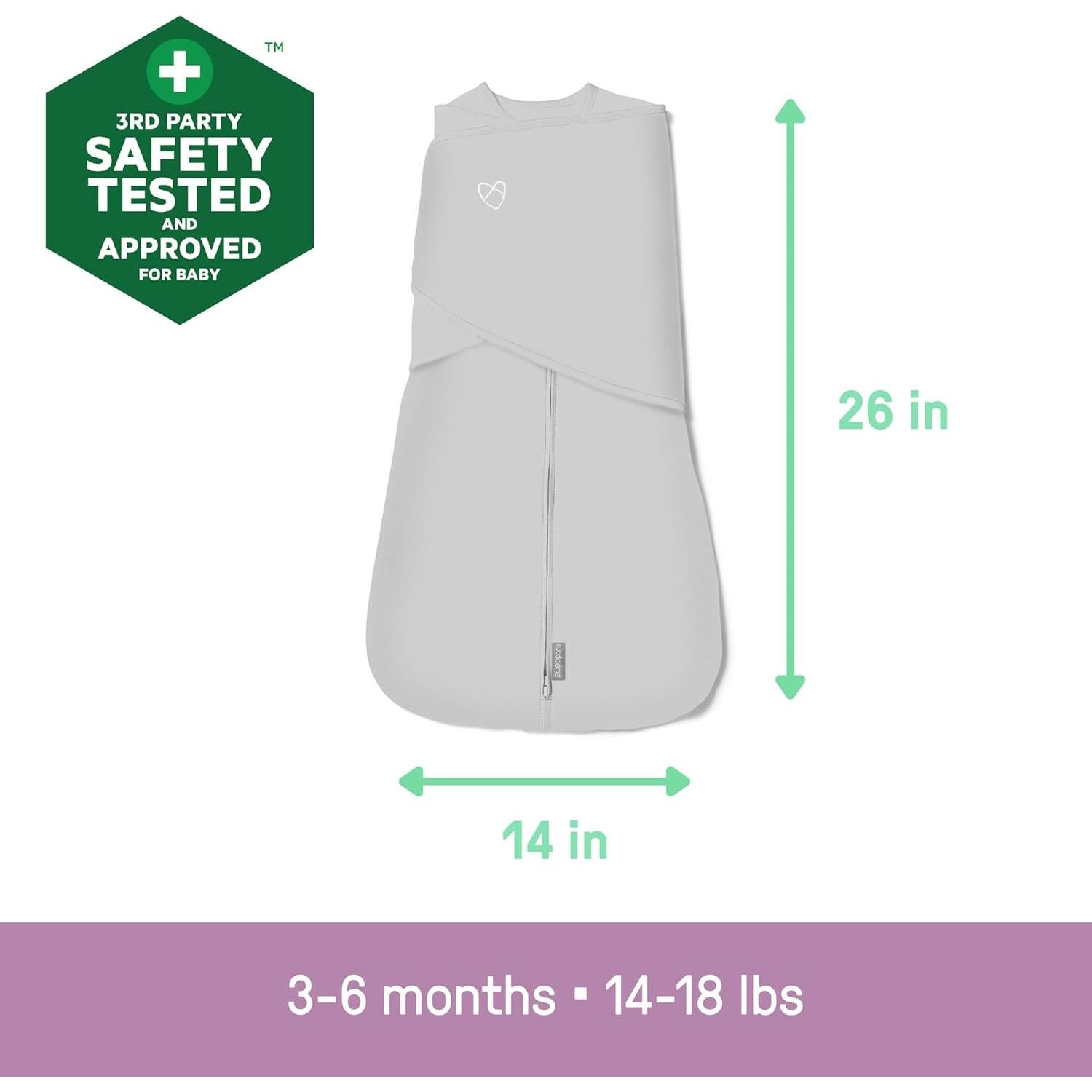 SwaddleMe Ingenuity Brazos Libres 3-6 Meses Elefante Feliz
