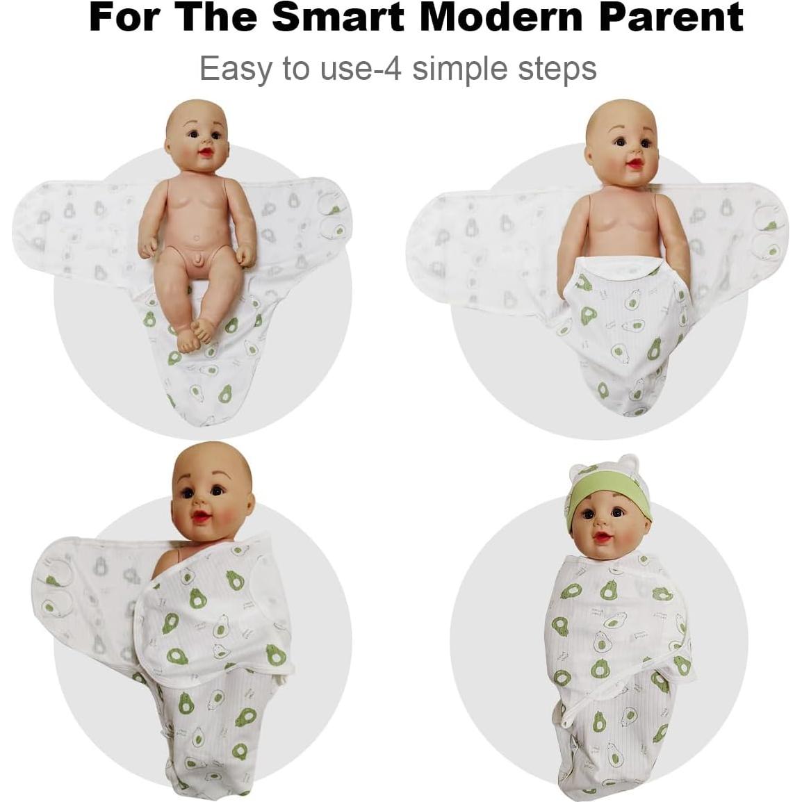 Paquete de 3 Sacos de Sueño Orgánicos para Bebés ATOGNQI