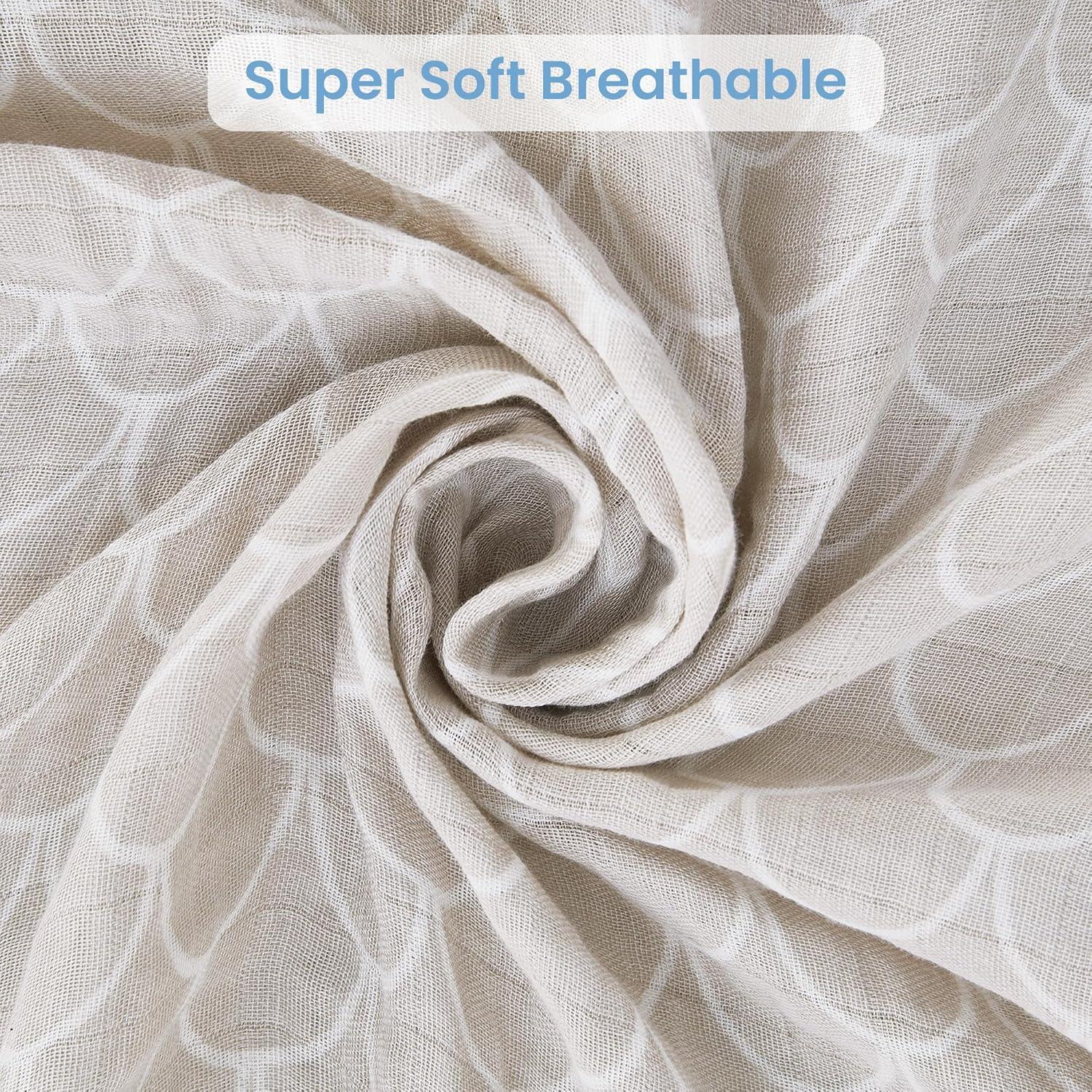 Mantas de Muselina Softan 120x120 cm, Juego de 4 Unisex