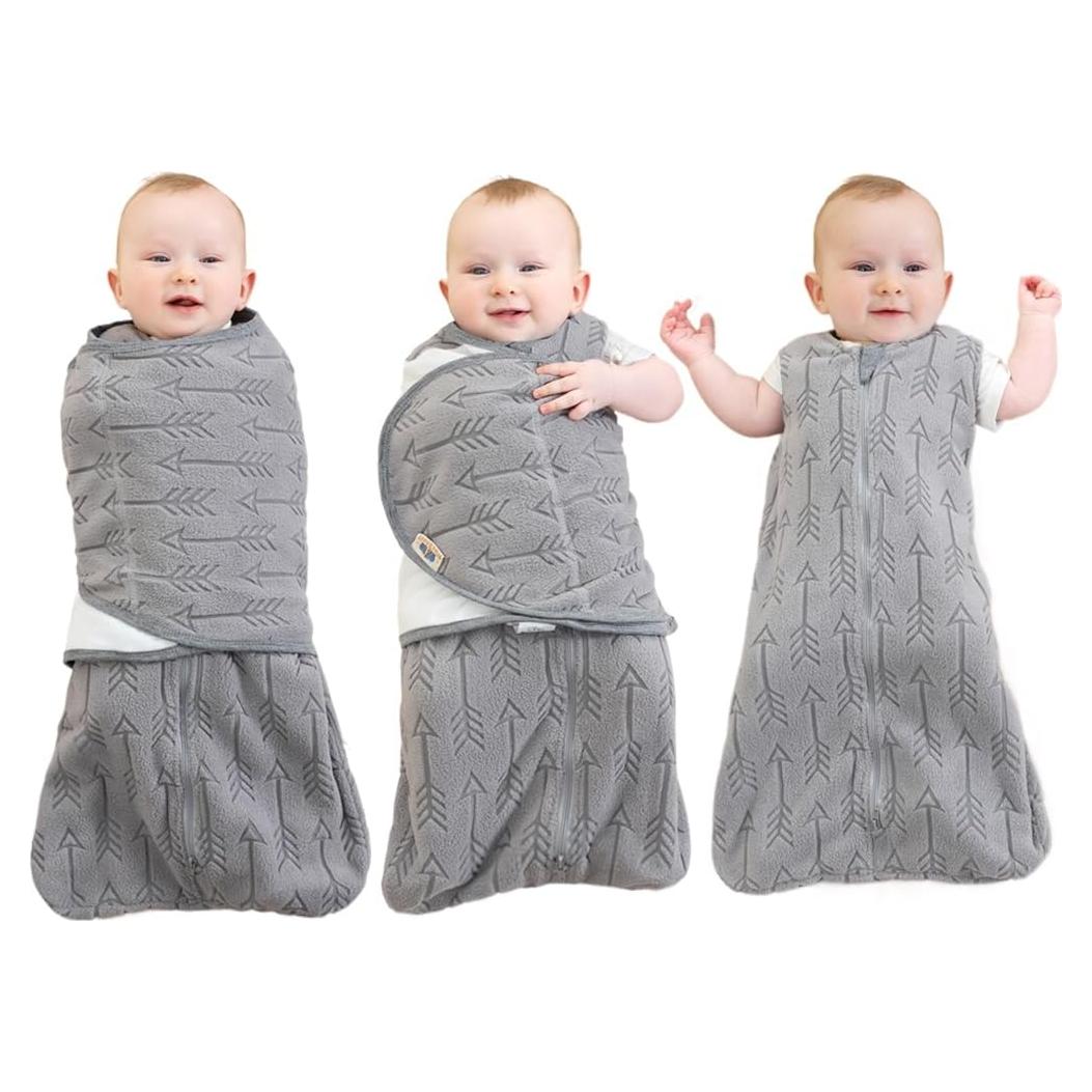 Saco de Sueño Ajustable BlueSnail 0-3 Meses con Swaddle Removible