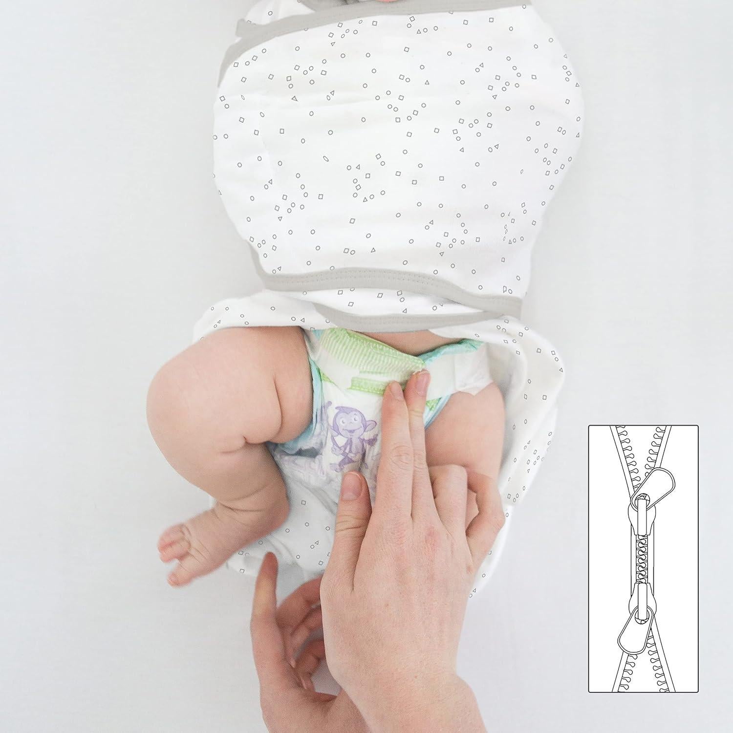 Saco de Dormir Transicional Omni SwaddleDesigns Estrellas Grises 0-3m