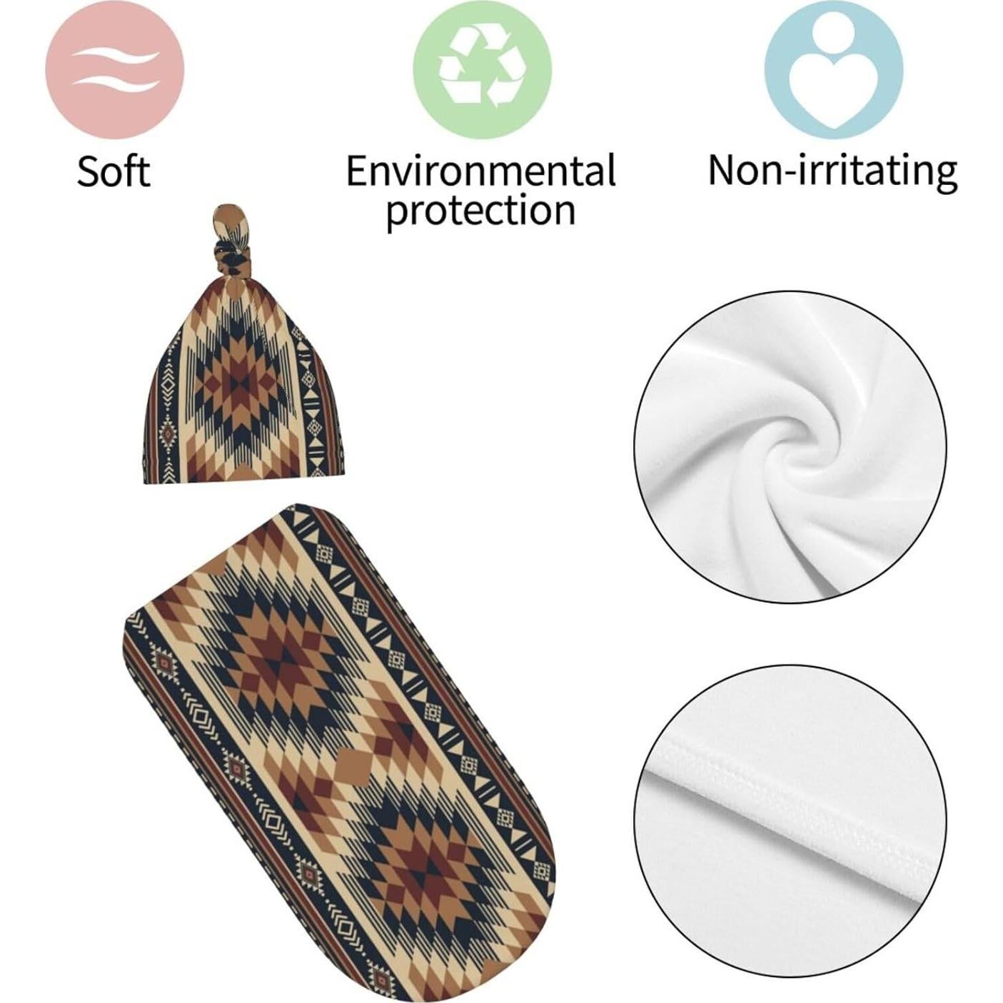 Manta de Envoltura para Bebés Jarverce Azteca 53x29 cm