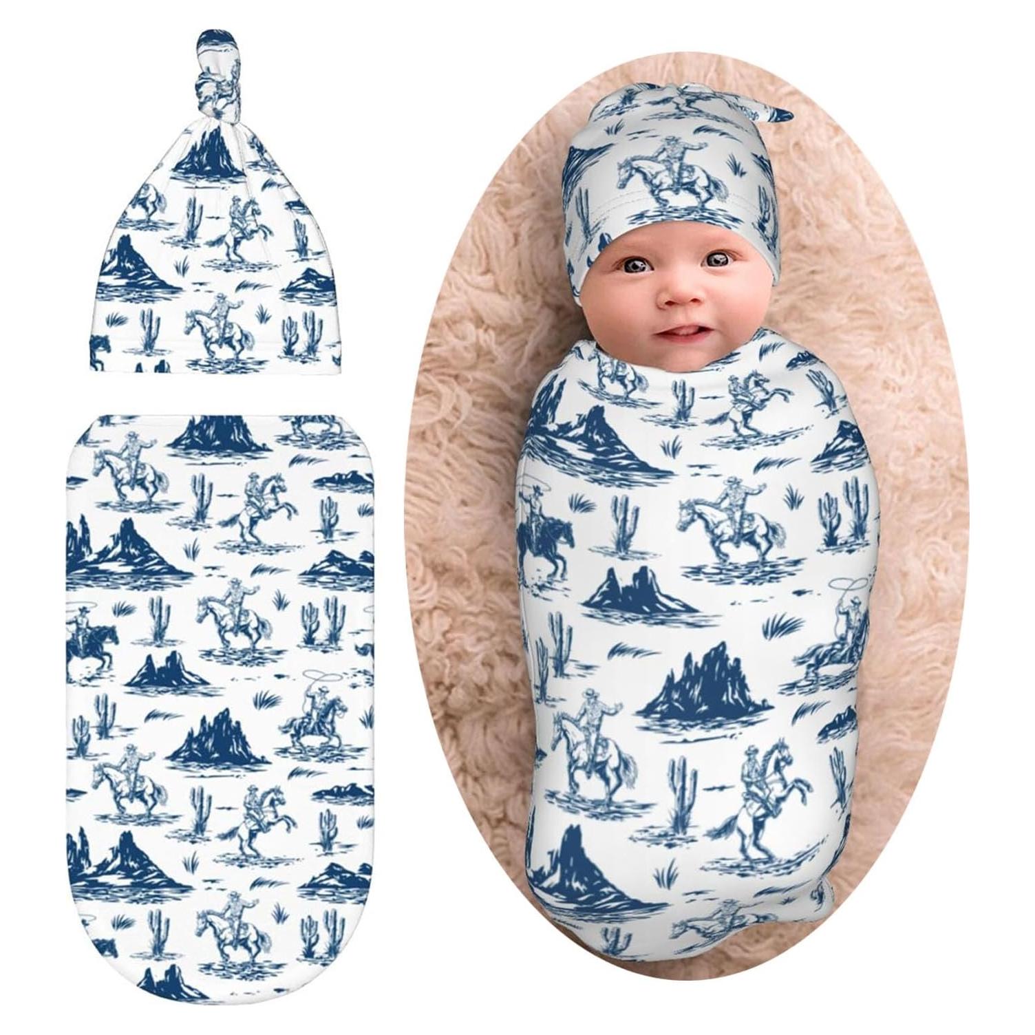 Manta Envueltos Bebé Osvbs Vaquero Occidental 53x29 cm