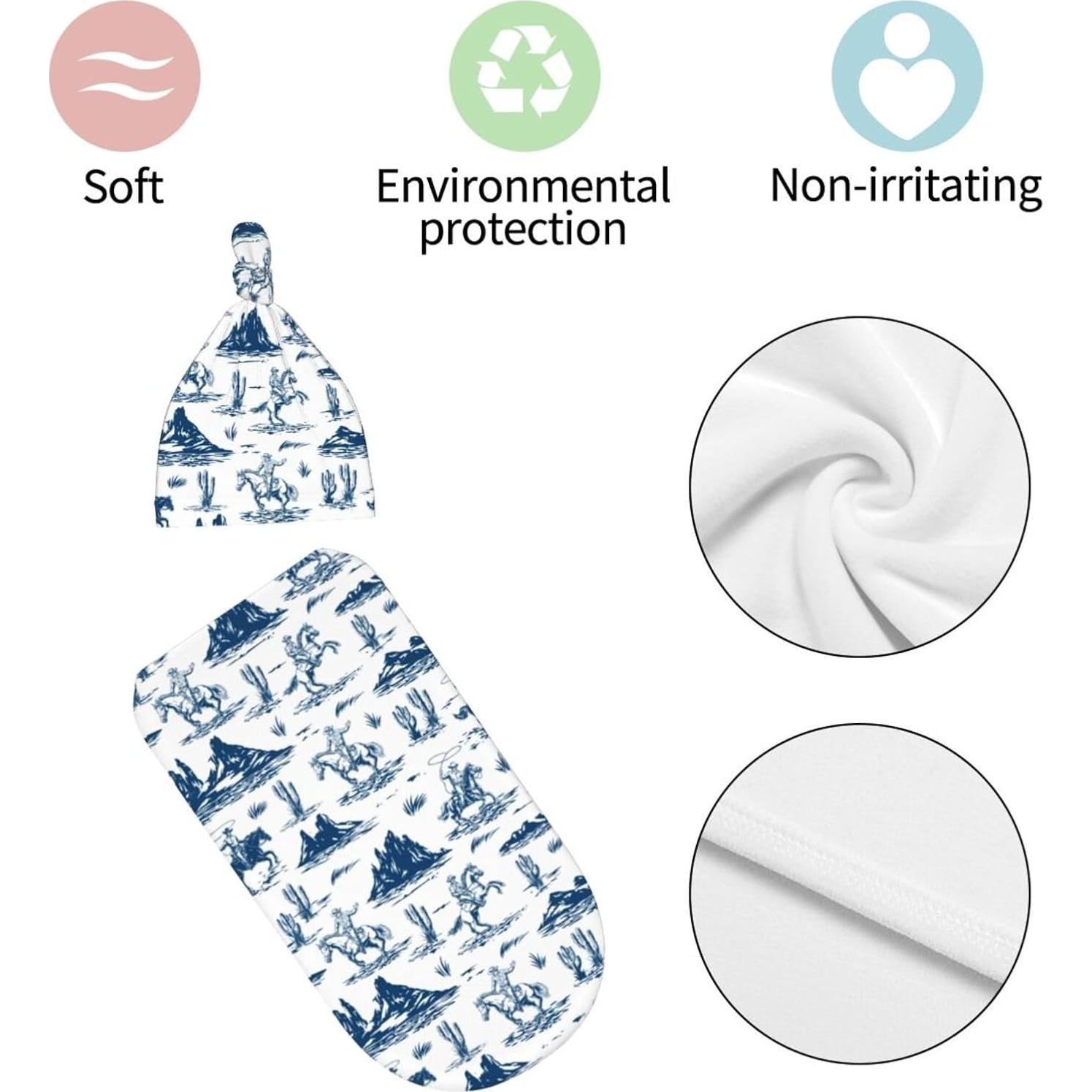 Manta Envueltos Bebé Osvbs Vaquero Occidental 53x29 cm