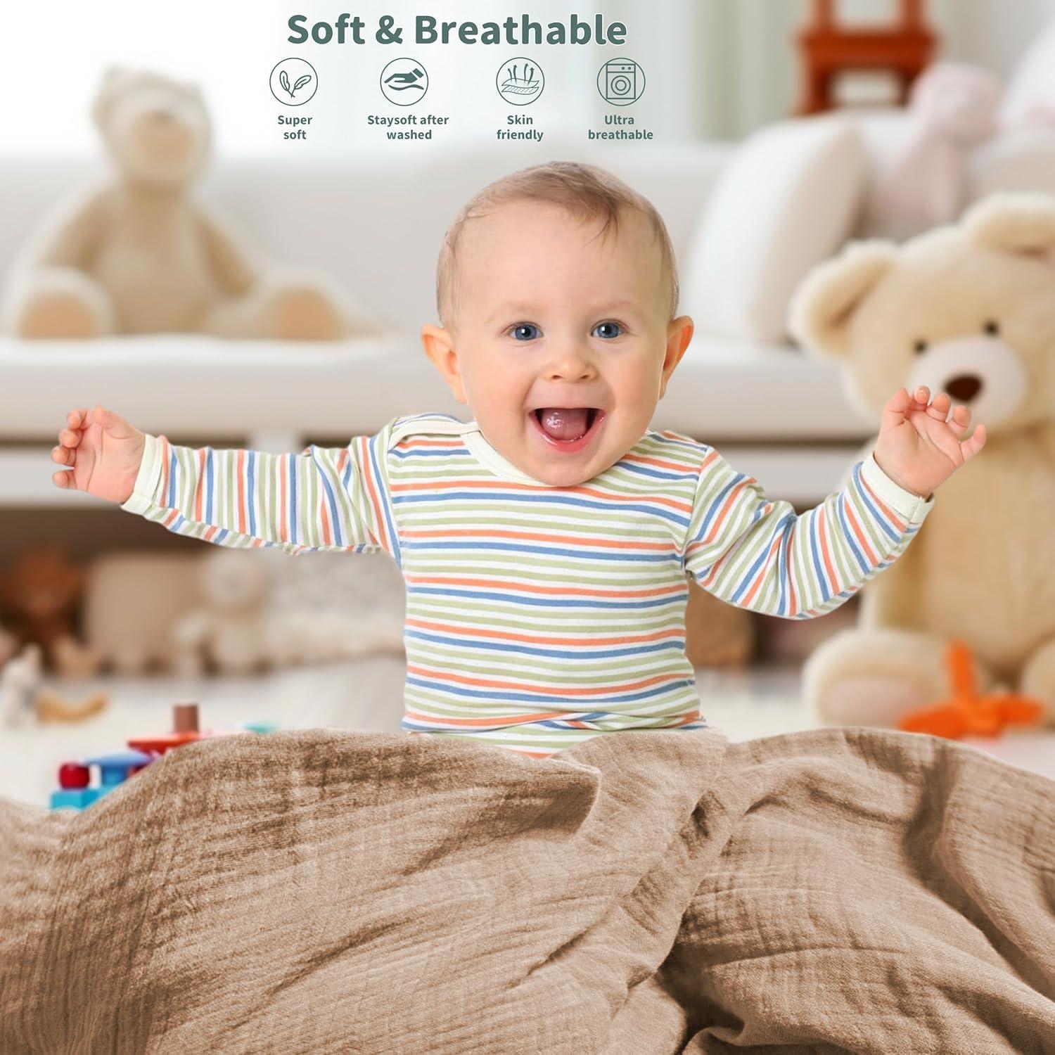 Mantas de Muselina GUNTAIL 41x41 cm, Paquete de 2 Bebé