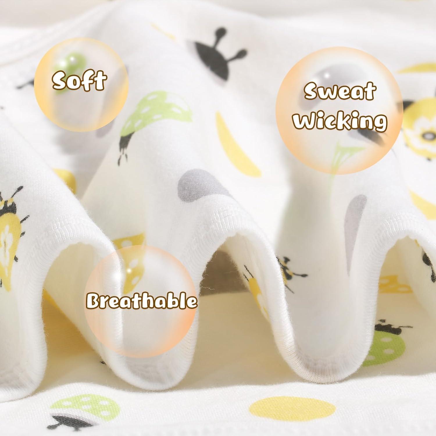 Saco de Sueño Swaddle 2-Pack 100% Algodón para Bebés 0-3 Meses